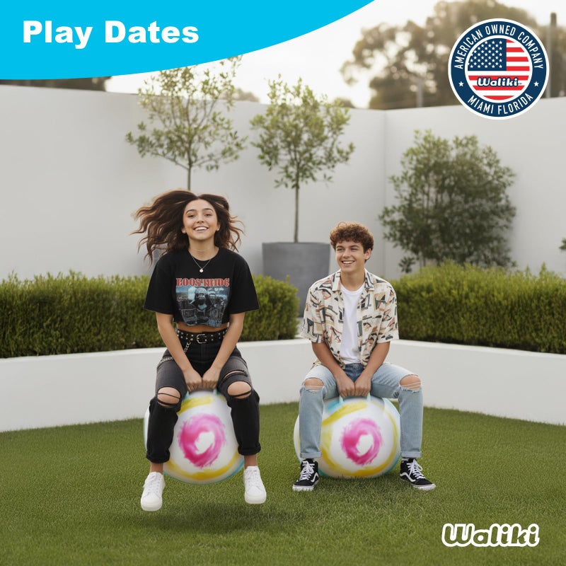 WALIKI Hopper Ball for Teens | 22-Inch Jumping Sit and Bounce Ball | Hop Ball for Outdoor Fun & Tie Dye - Image 5
